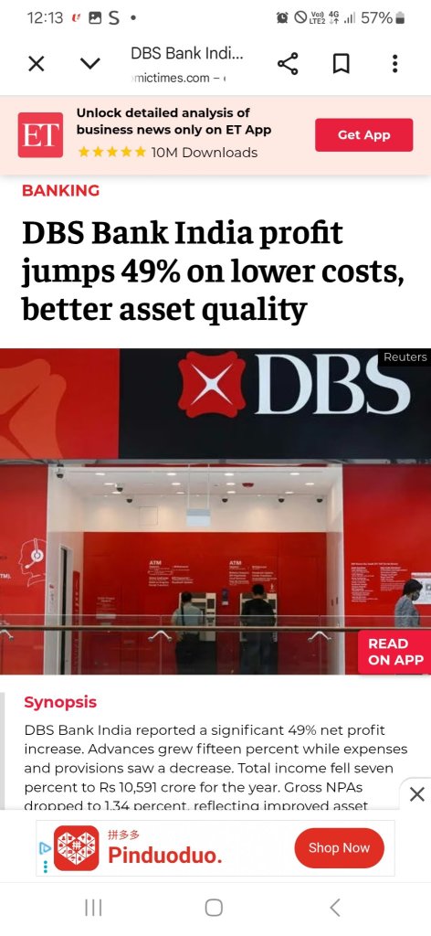 Strong 49% Net Profits up in DBS India. It also wins 2026 Industry Awards