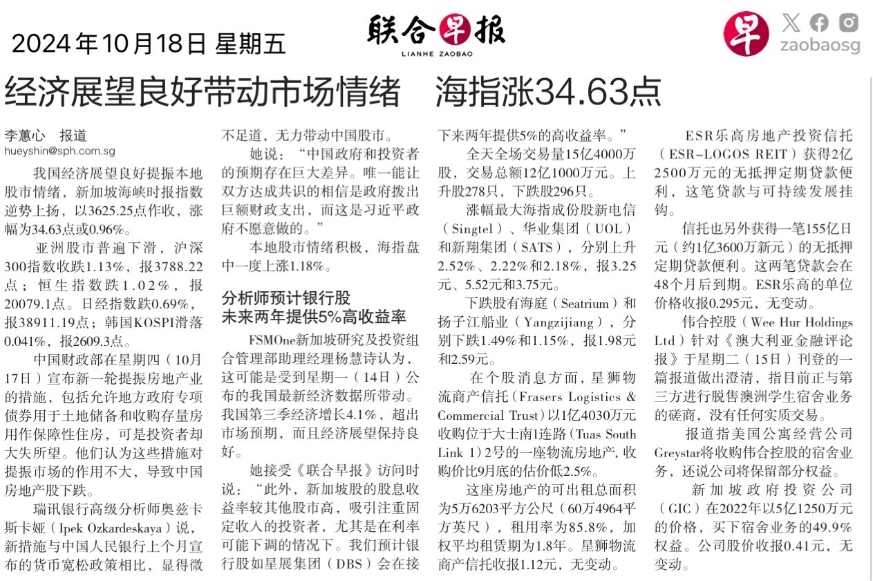 富时新加坡海峡指数(.STI.SG)$$星狮物流工业信托(BUOU.SG)$$伟合(E3B.SG)$ - moomoo 社区