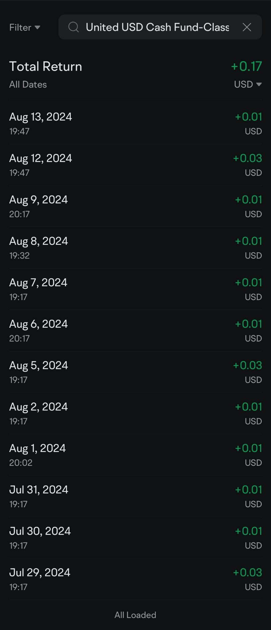 United USD cash Fund