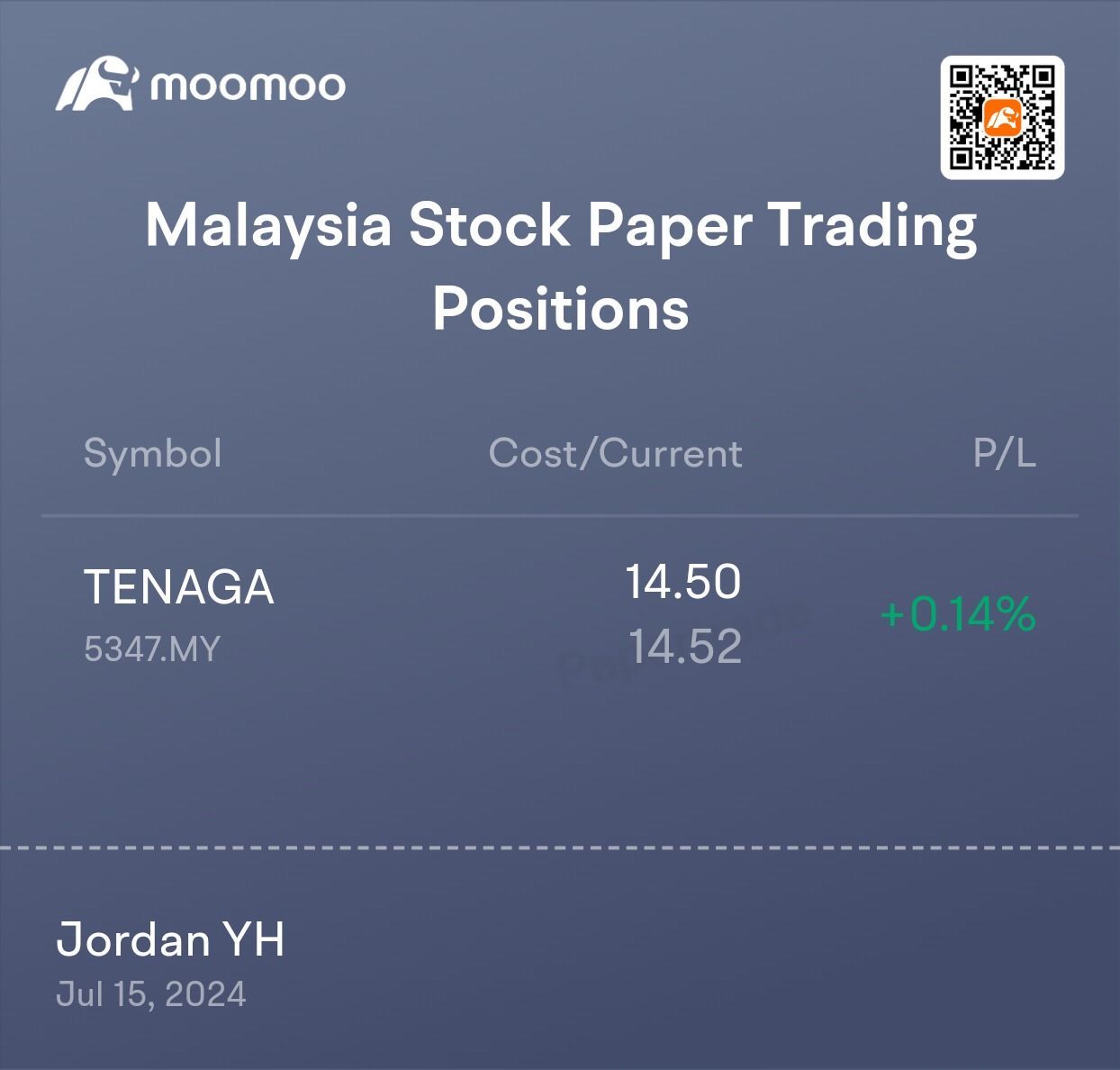 First Paper Trade