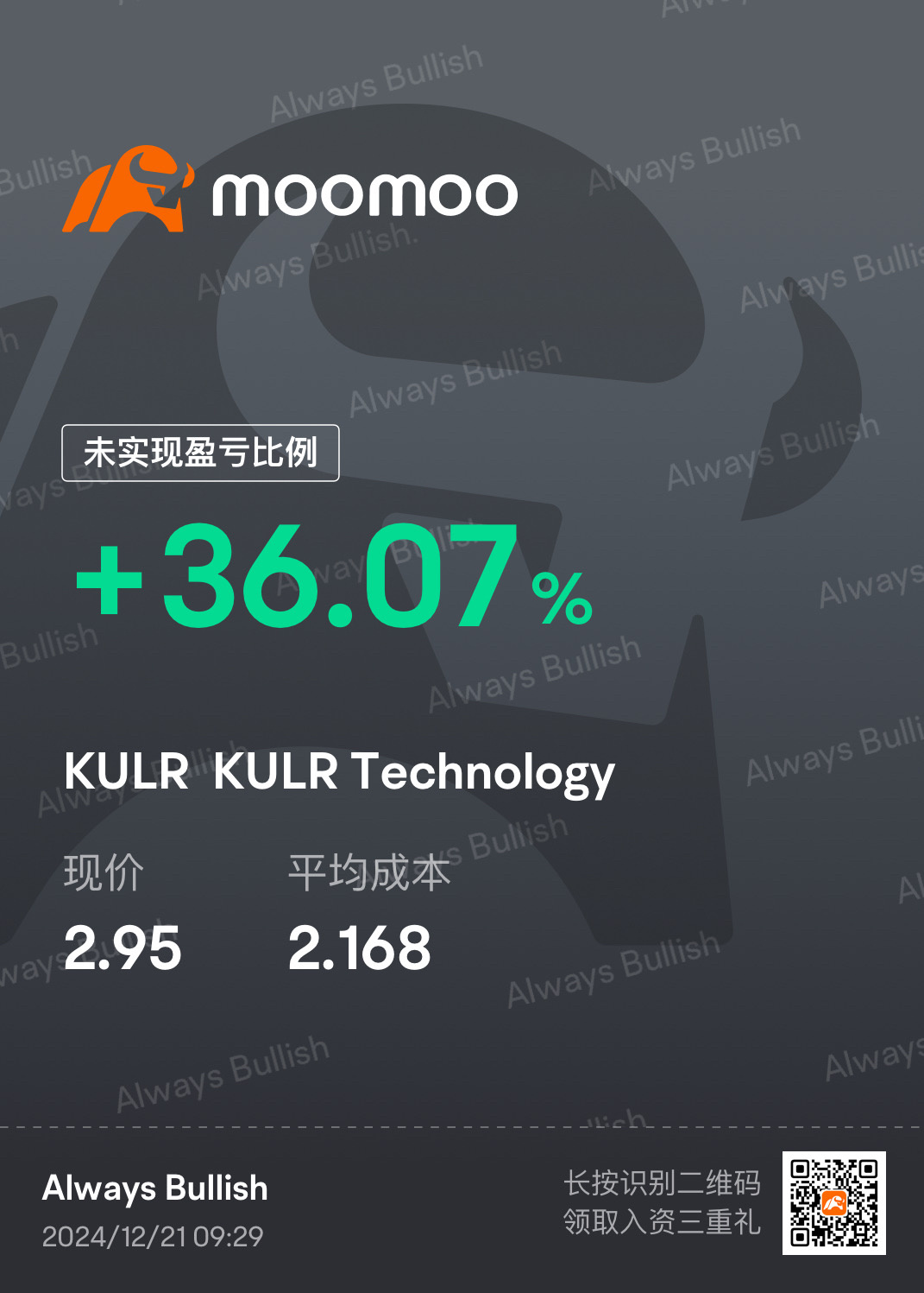 $KULR Technology (KULR.US)$ 還是長期投資香😍 Day Trade真是不像樣😂