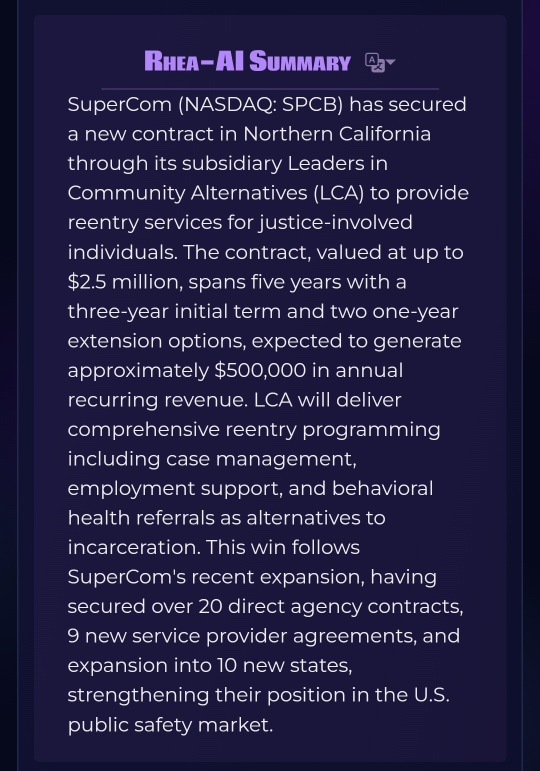 SuperCom Wins New Contract Valued at up to $2.5 Million in North California