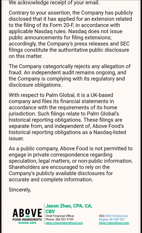 CFO email
