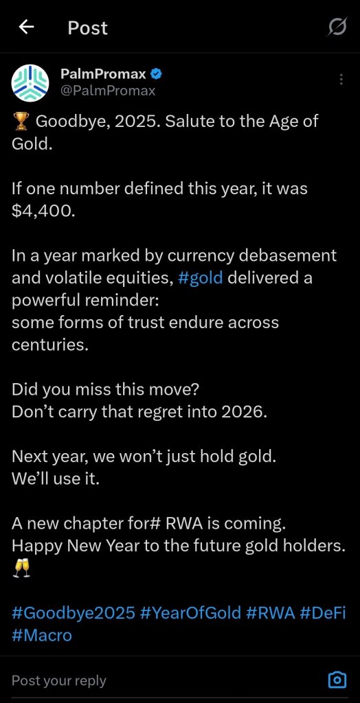 Palm's NY msg to us - the "future gold holders"