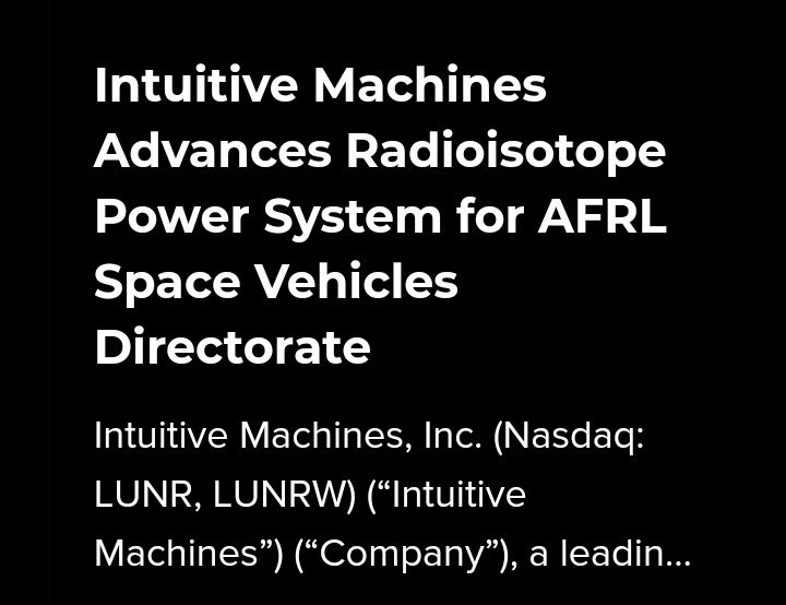 $Intuitive Machines (LUNR.US)$