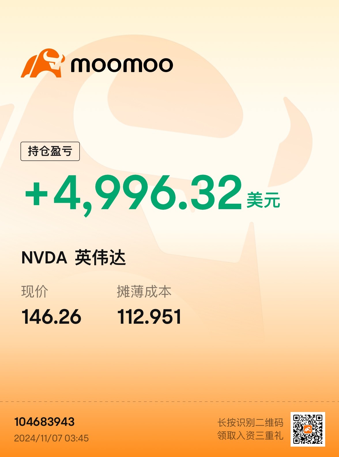 $英伟达 (NVDA.US)$ 该不该先卖出获取利润？