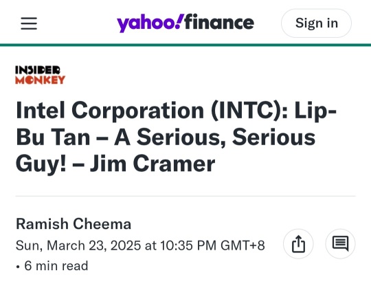 英特尔-T（INTC）：Lip-Bu Tan – 一位非常严肃的人！– Jim Cramer