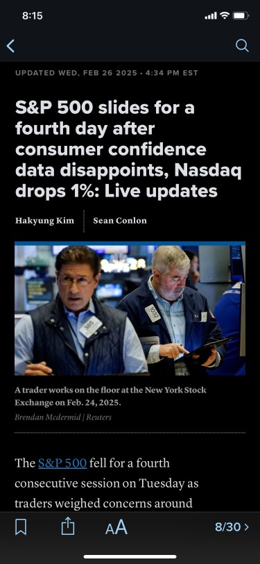 US market drops again !