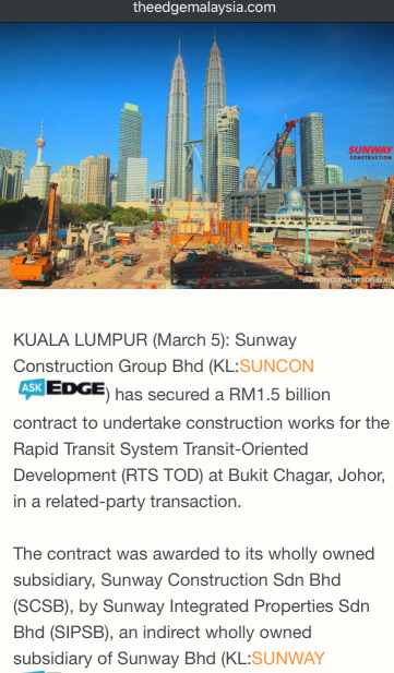 1.5B new project . Ka ching