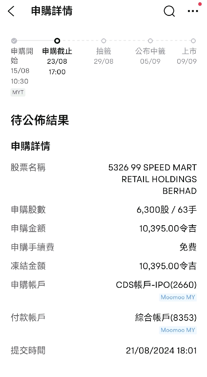 第一次參加認購IPO.希望順利！