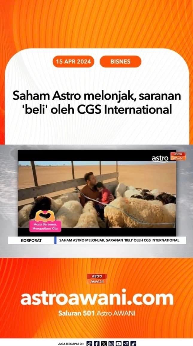 🎊🎉🛍️🛒📈⬆️🚀CGSI said it believesAstro MalaysiaHoldings Bhd are theKey beneficiaries of a rising exchange rate.