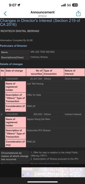 擁有者可以在剛剛啓動IPO時賣出嗎??