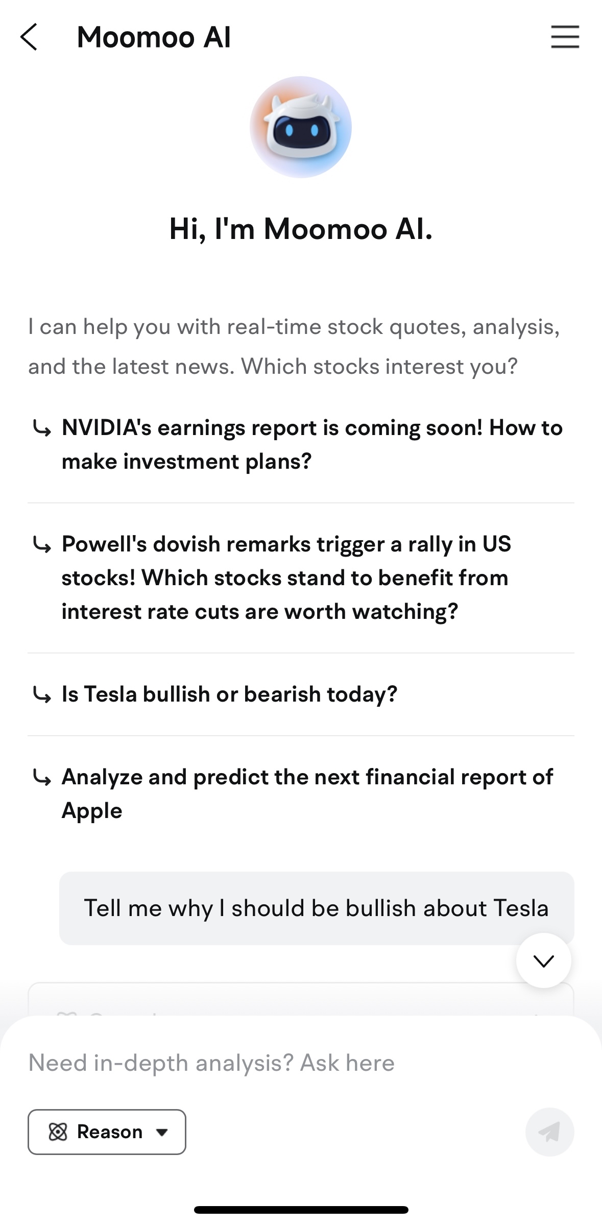 Moomoo AI - Why I should be bullish on Tesla