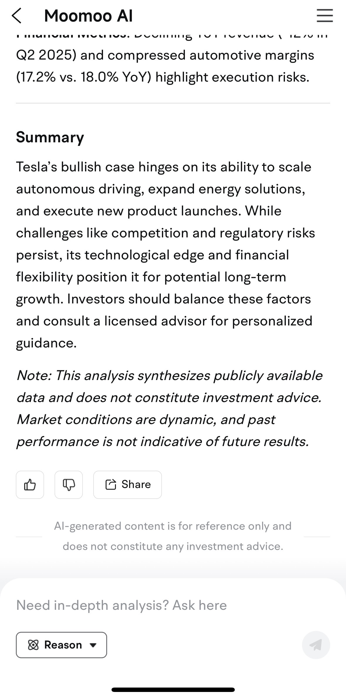 Moomoo AI - Why I should be bullish on Tesla