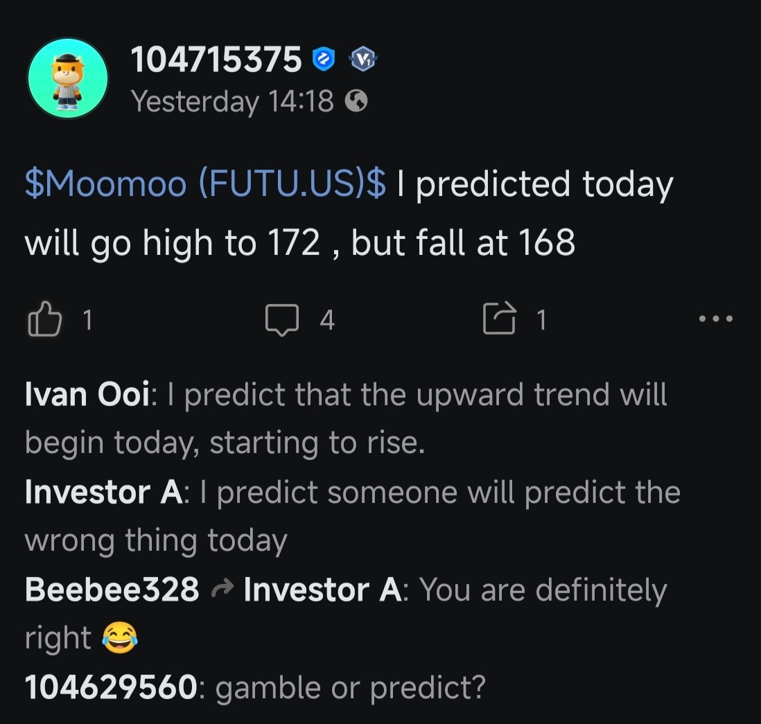 $富途控股 (FUTU.US)$ 接近我的預測，但我還在觀望