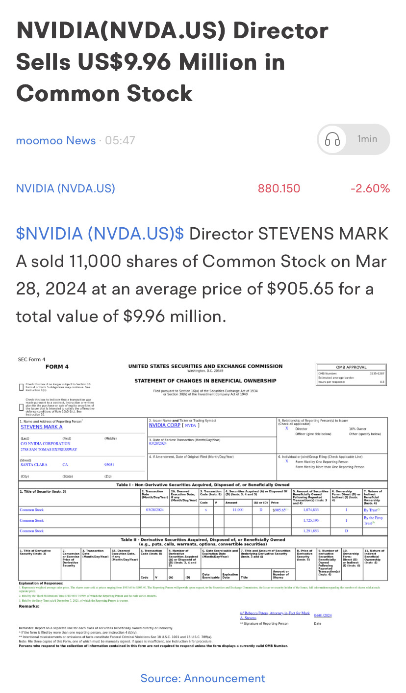 $NVIDIA (NVDA.US)$ The chairman sold them all, are you still buying them?