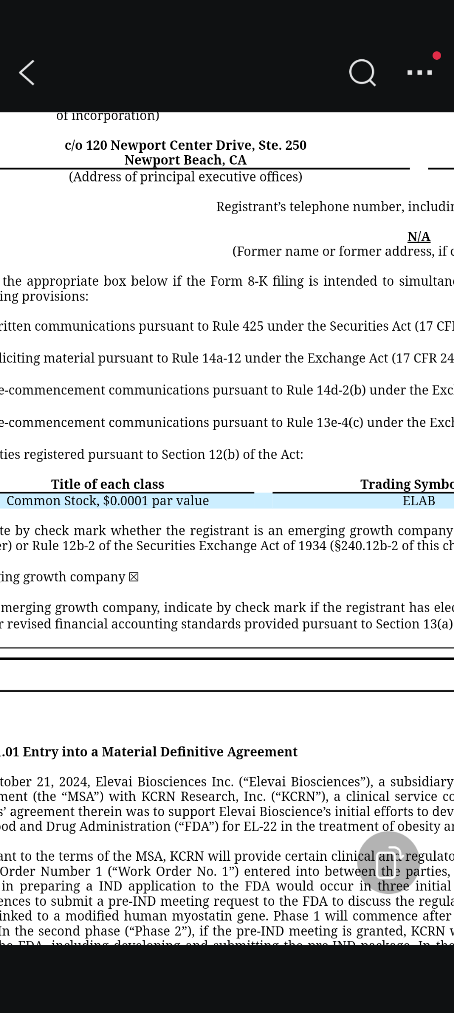 $Elevai Labs (ELAB.US)$ 15,000,000倍稀释