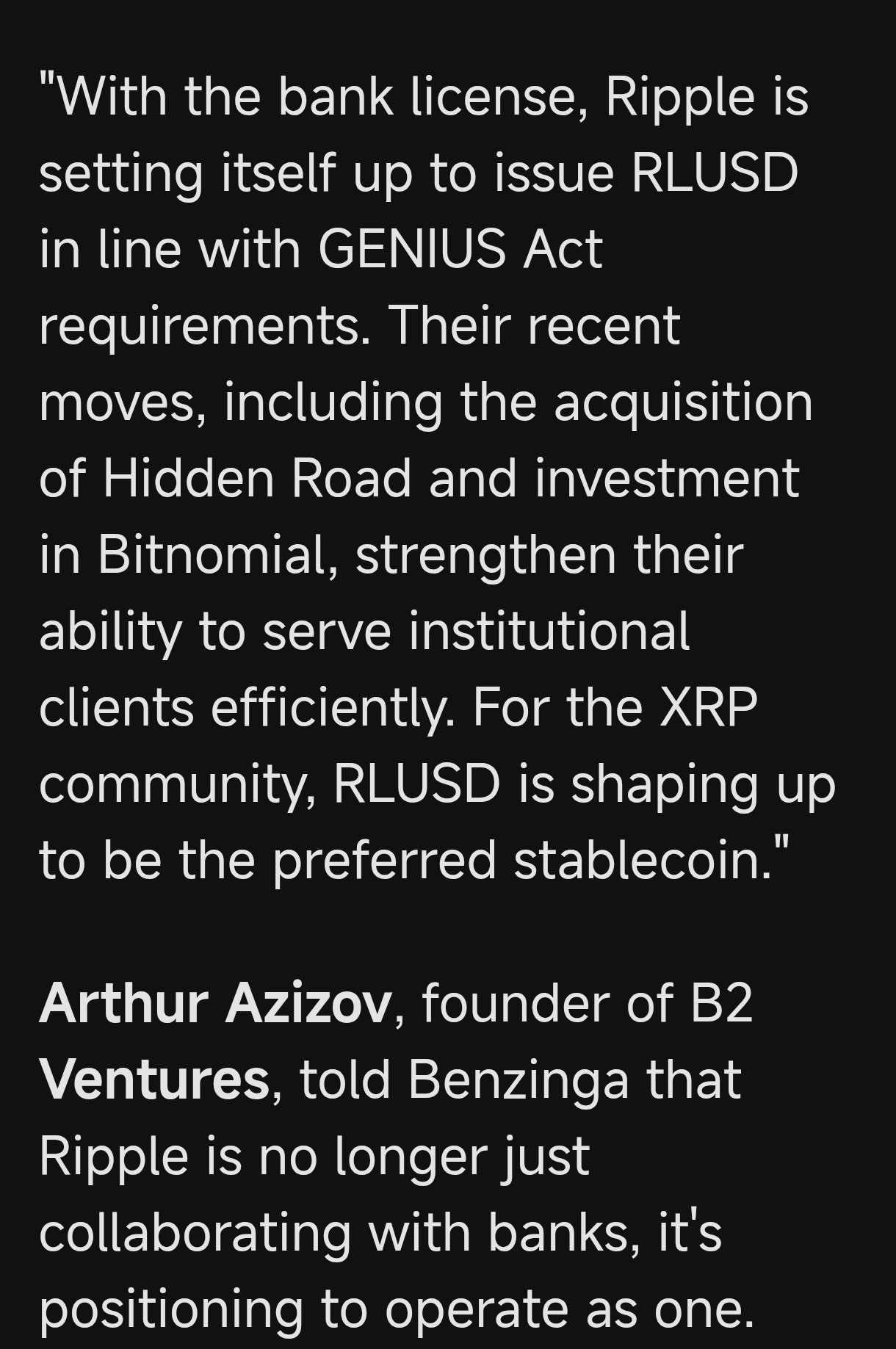 How much we looking at? This is probably one of the best news by far.