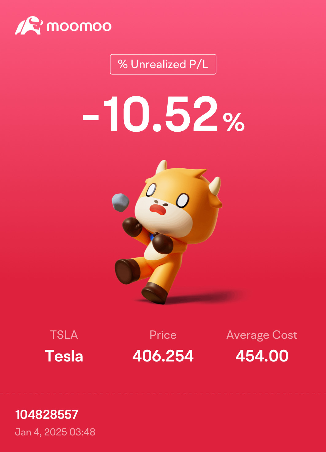 $特斯拉 (TSLA.US)$ 新手 lmaooo [秃头]