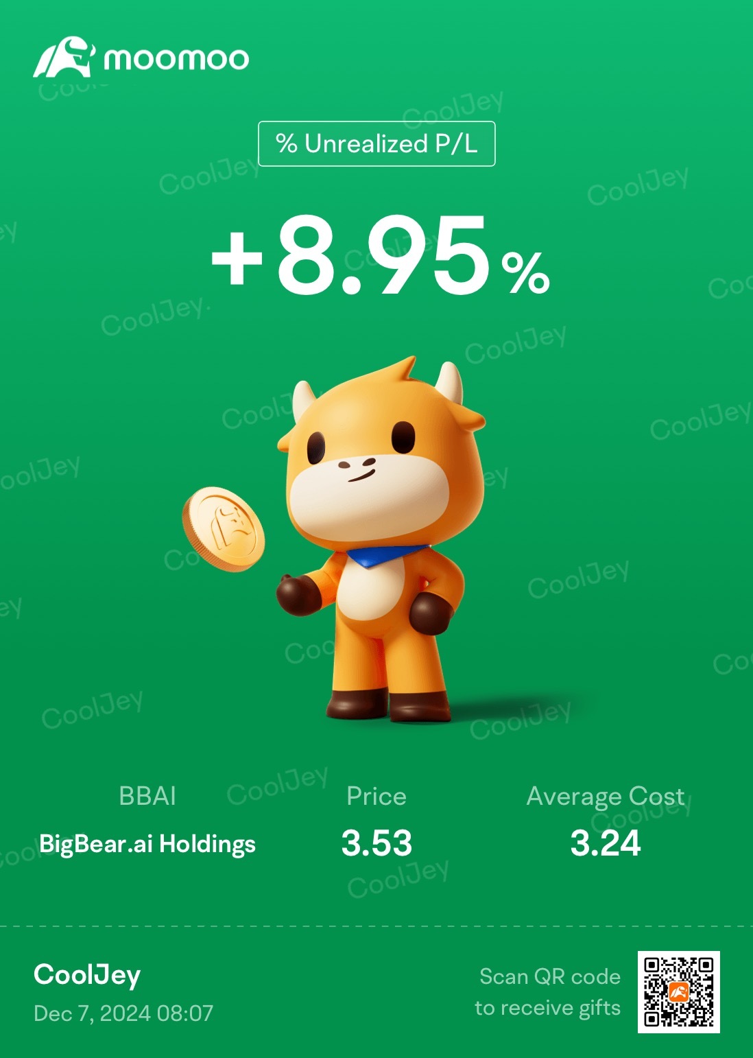 $BigBear.ai Holdings (BBAI.US)$ can hit 4 on monday?