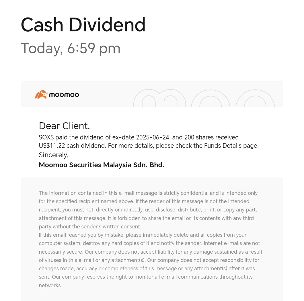 SOXS pays dividend