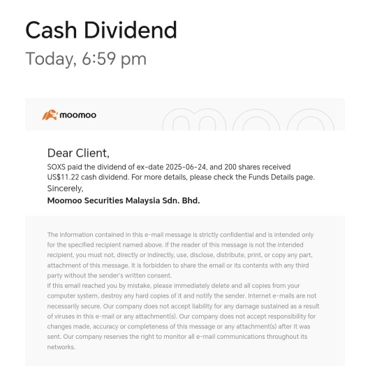 SOXS pays dividend