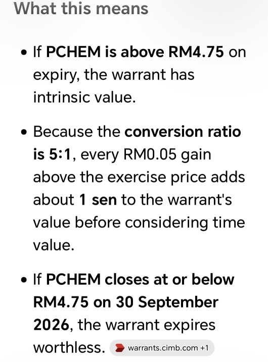 C2H, expiry 30 Sept, strike price 4.75, mother share is 4.73, very worth it...