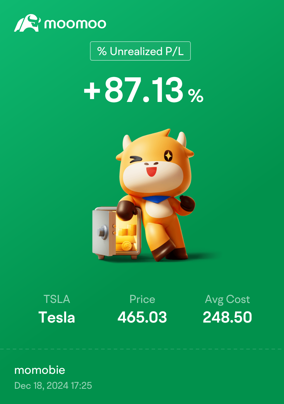 $特斯拉 (TSLA.US)$ 我还在持有！