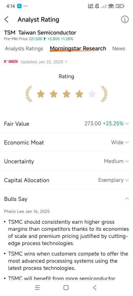 Updated Fair Value ⏫