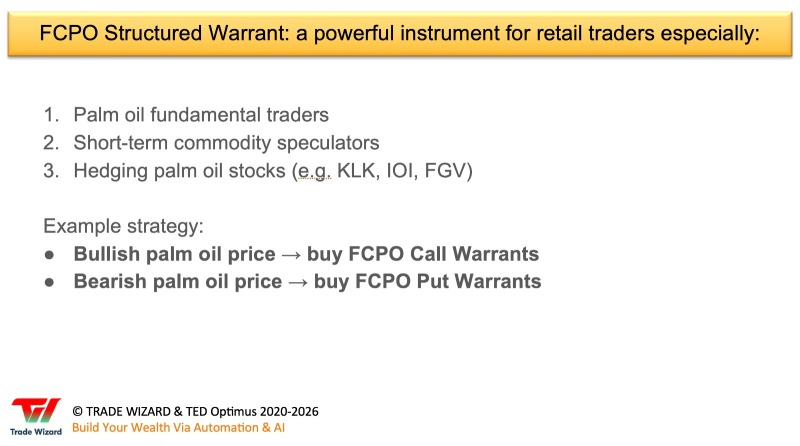 Day 132 (134)  - FCPO Structured Warrants: A powerful trading instrument for retail traders
