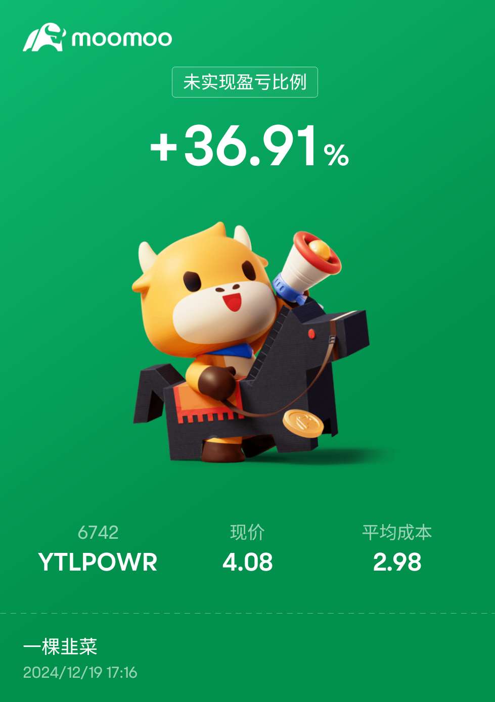 $YTLPOWR (6742.MY)$ 买少了[捂脸]