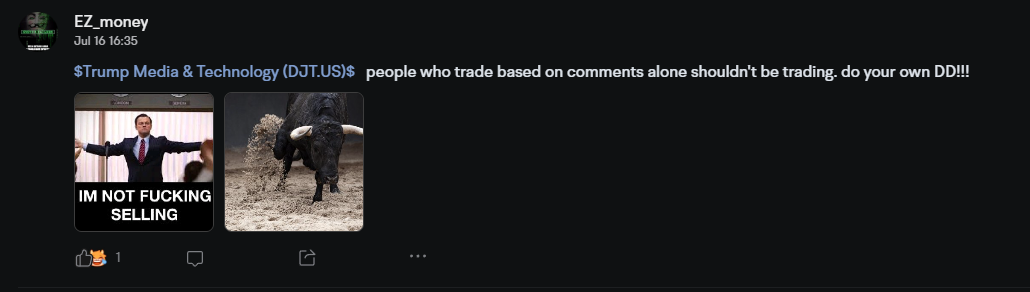 $Richtech Robotics (RR.US)$ The ''cheerleader'' is so triggered[Facepalm] Check this out, the clown spam buy dip for DJT 35-50$  on 15th July - 17th July. It ju...