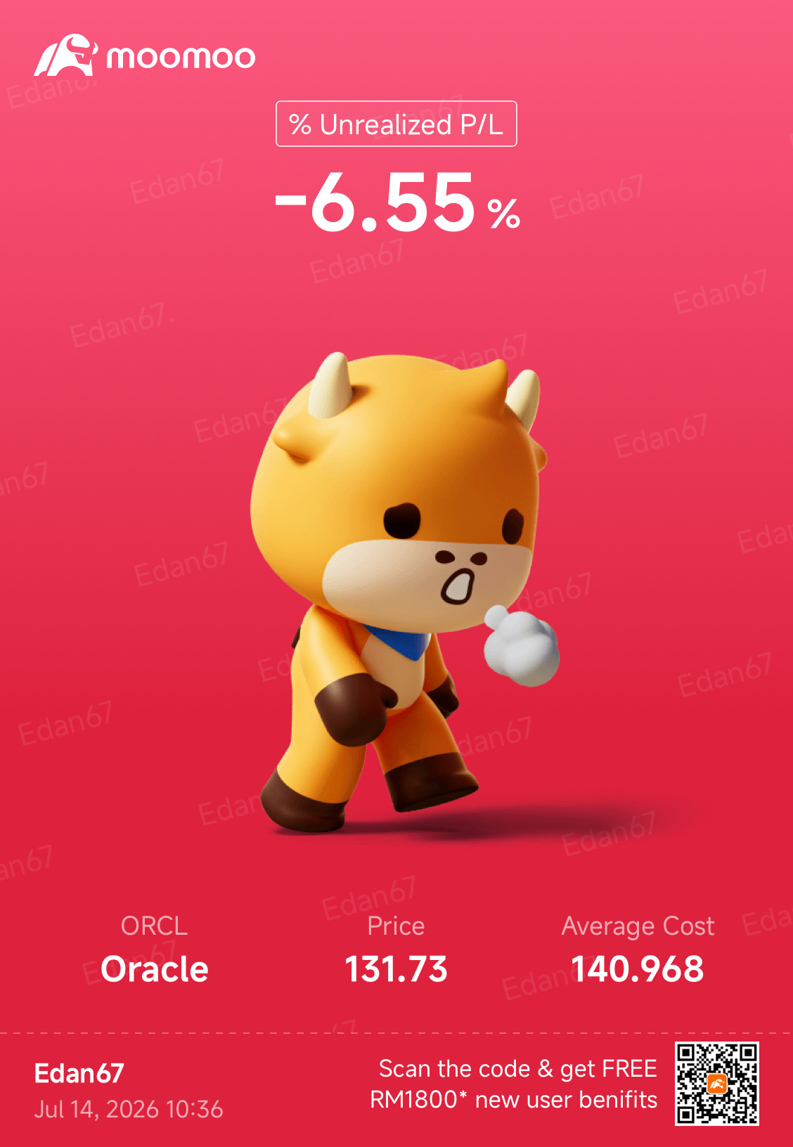 耐心一点，再跌5%我就加仓一批。