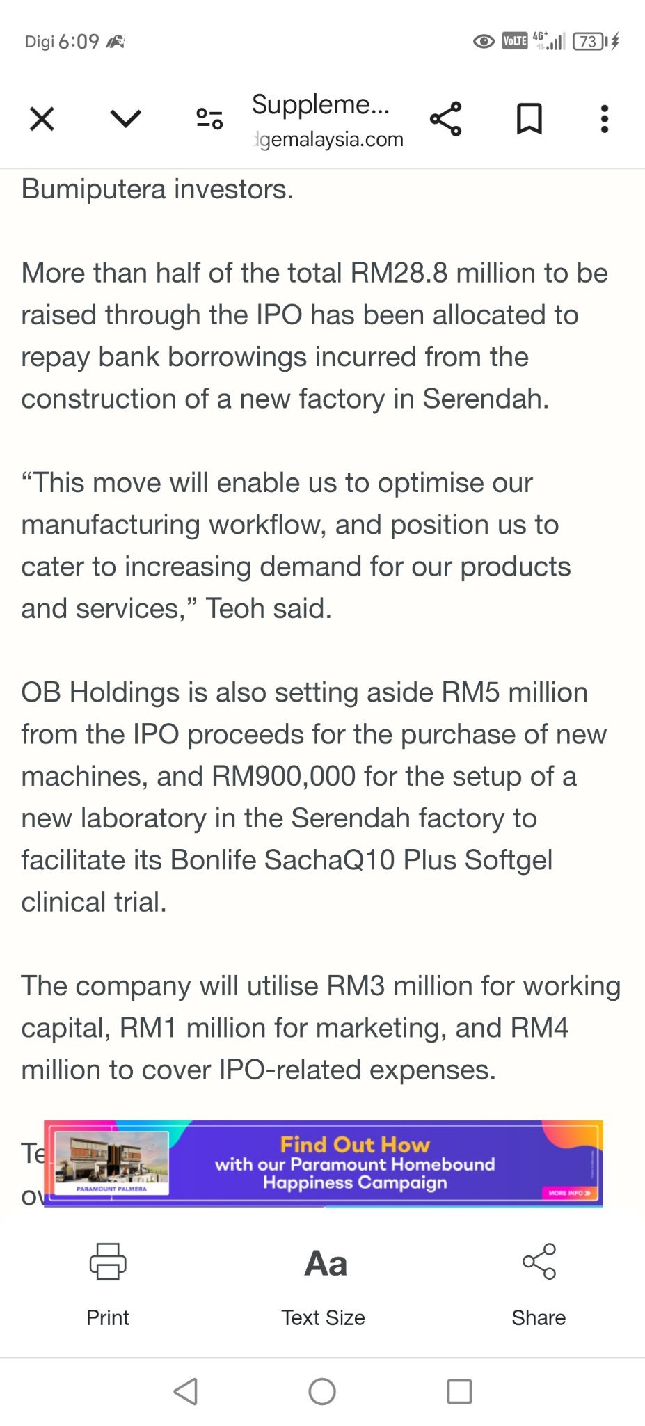 $OBHB (0327.MY)$I'm not an expert, but I see that half of the money raised will be used to pay off debts, well.... [Blush]