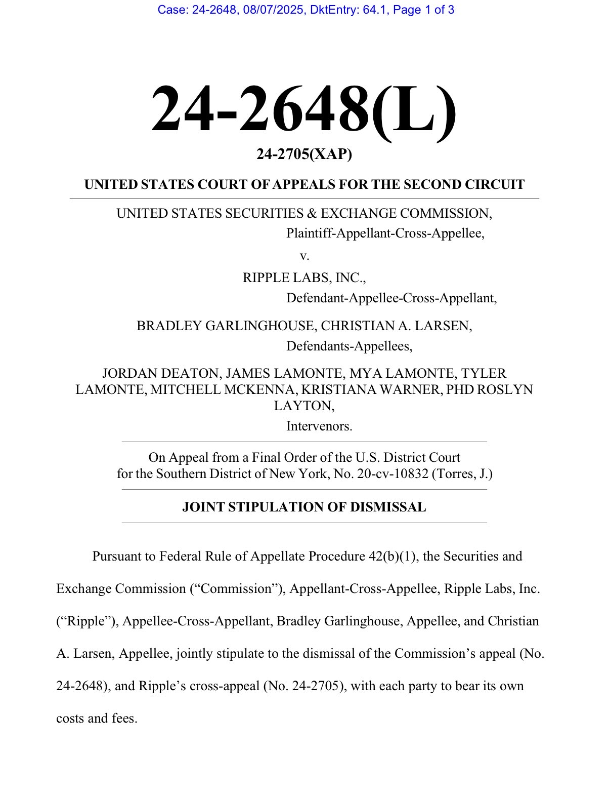 SEC vs Ripple Case is over.