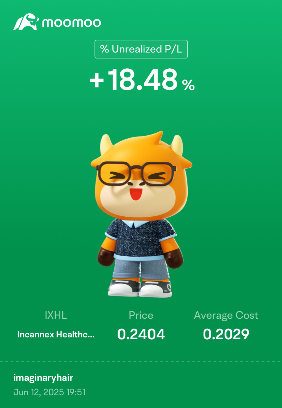 $Incannex Healthcare (IXHL.US)$ 今天是同一只鯨魚嗎?我終於盈利了