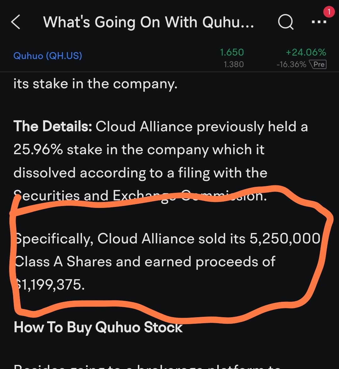 $Quhuo (QH.US)$ share price is 0.228