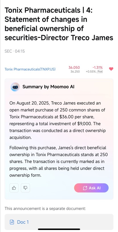 Insider Buying at $36