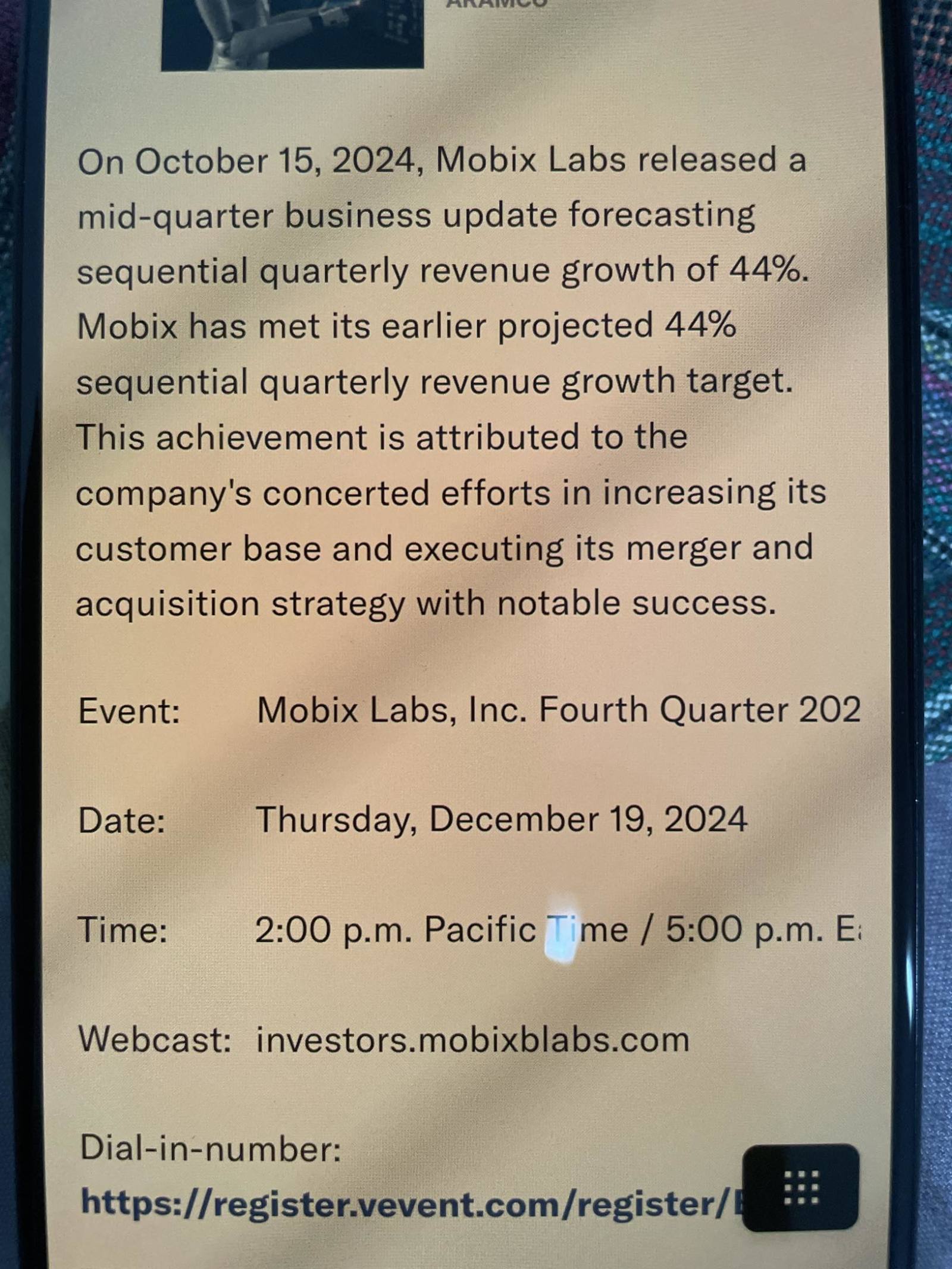 $Mobix Labs (MOBX.US)$