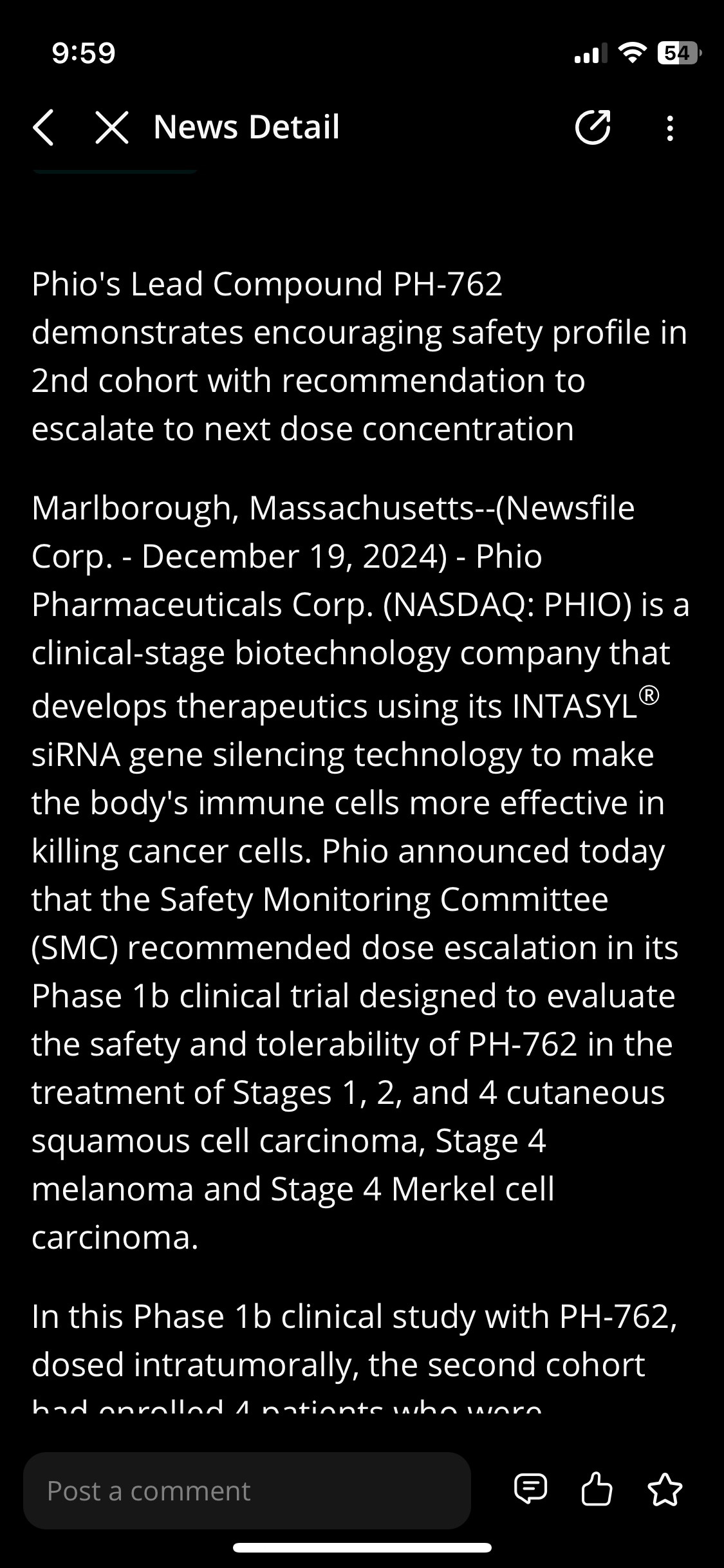 $Phio Pharmaceuticals (PHIO.US)$