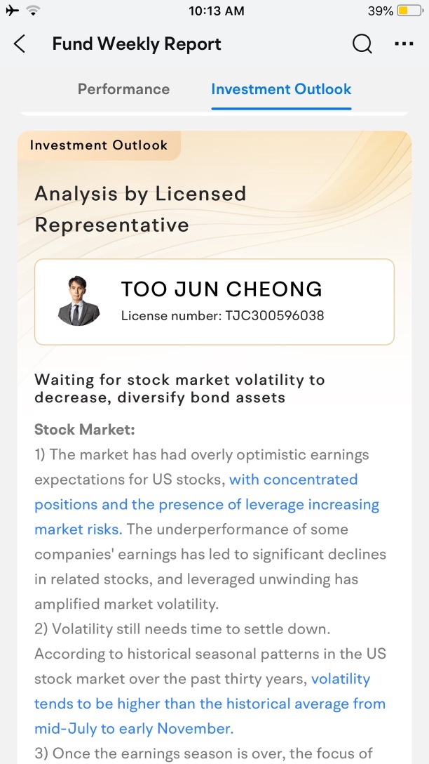 Be patient, trust the analysis and investment outlook