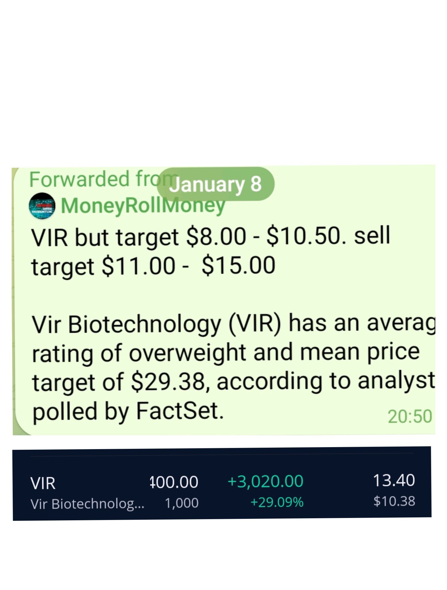 $Vir Biotechnology (VIR.US)$ Congratulations to trader who have bought it on premarket for day trade profit.   Market is going downtrend for the incoming fed an...