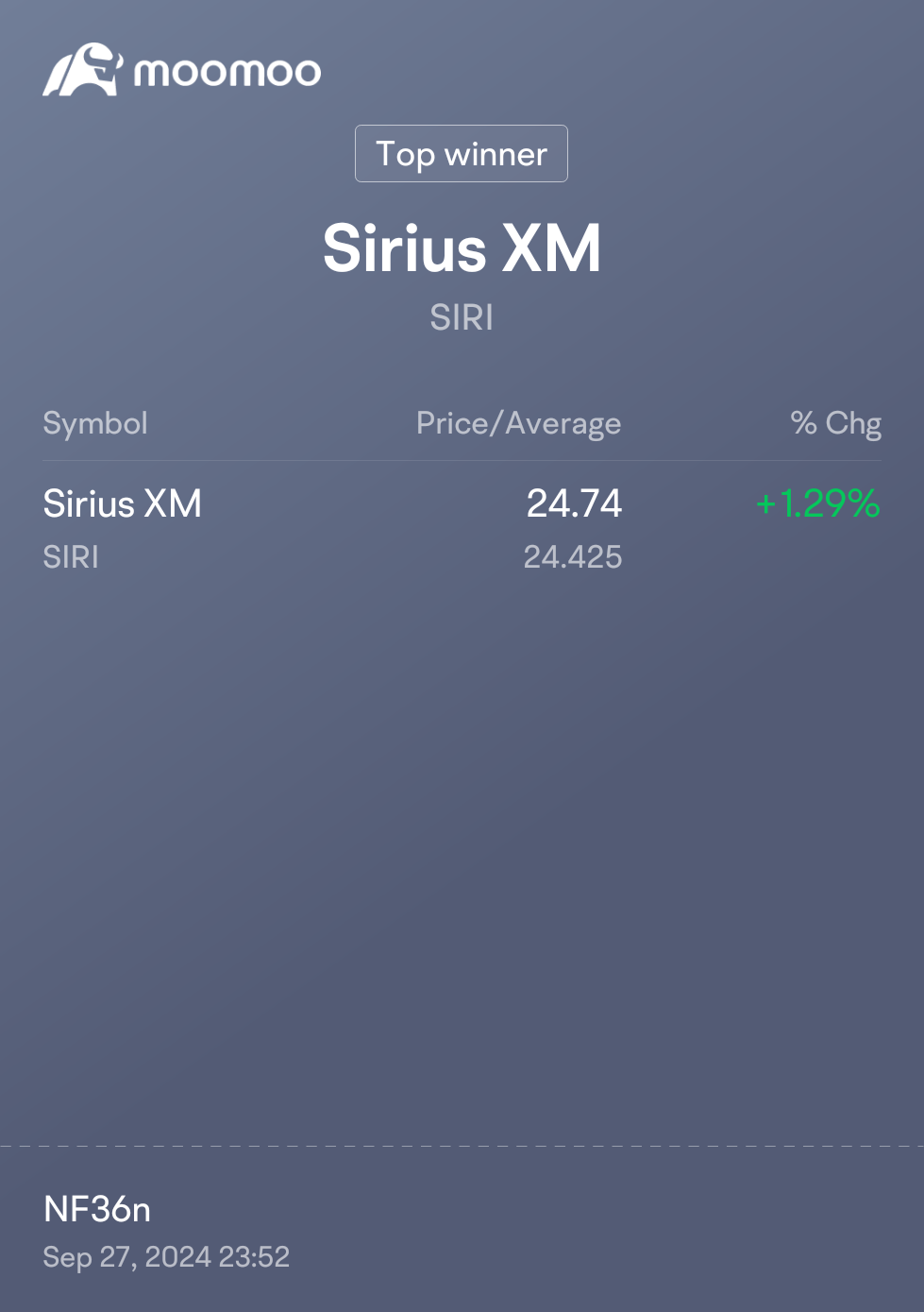 1st US stock, following old money