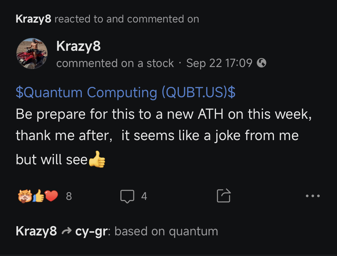 $Quantum Computing (QUBT.US)$ Dont miss out! 👍