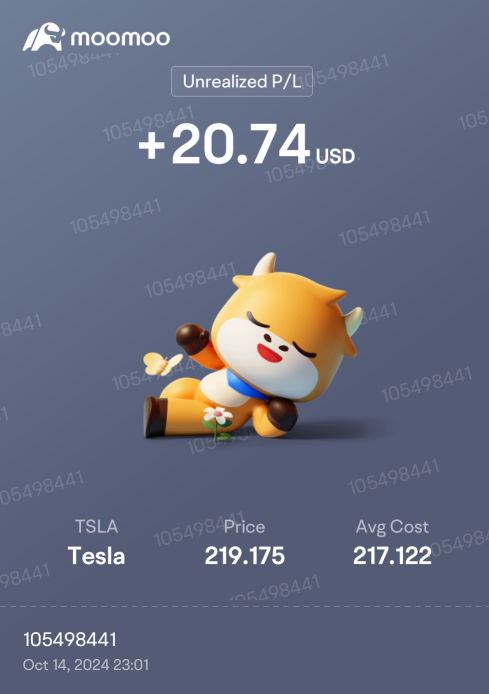 Buy at a dip and let it rise slowly but surely! TSLA cybercab you can do it!