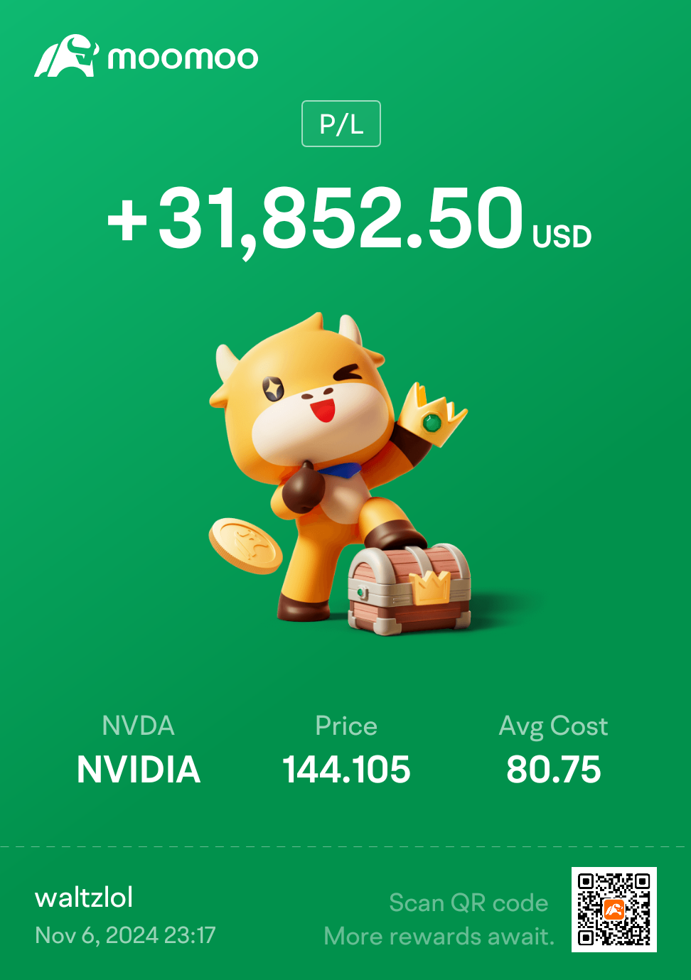 $NVIDIA (NVDA.US)$ hold or get in before the upcoming earnings. its going up!