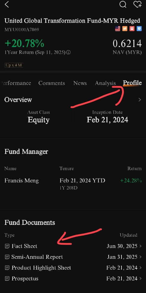 Fund allocation detail