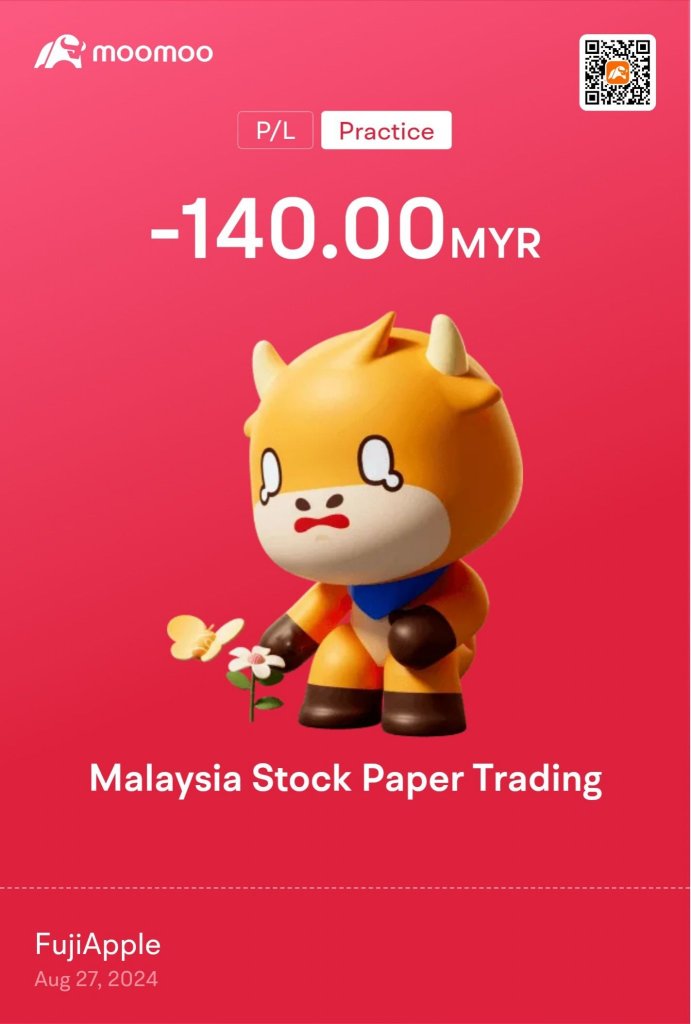 Blessed that I started with Paper Trade. Thanks to MooMoo.