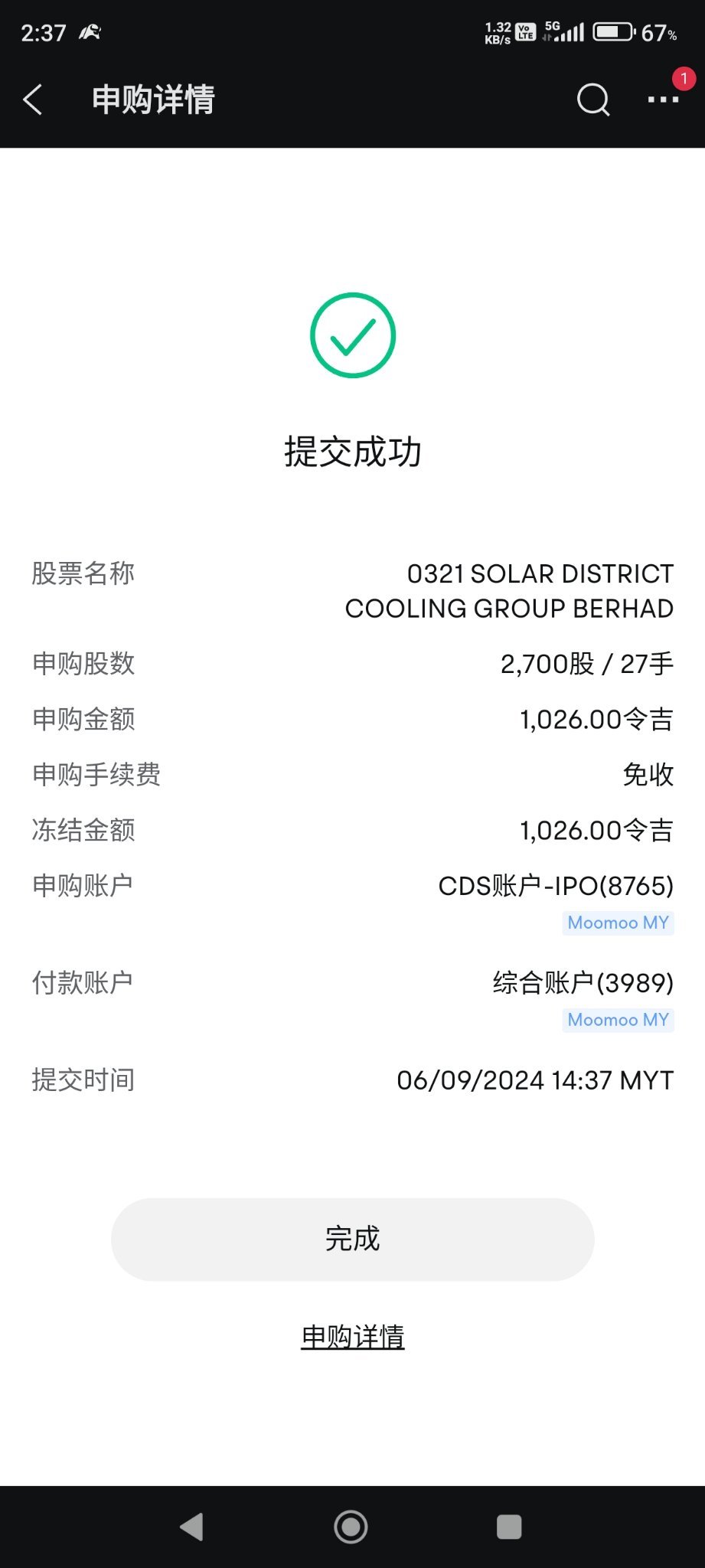 $SDCG (0321.MY)$ 祝我一切順利