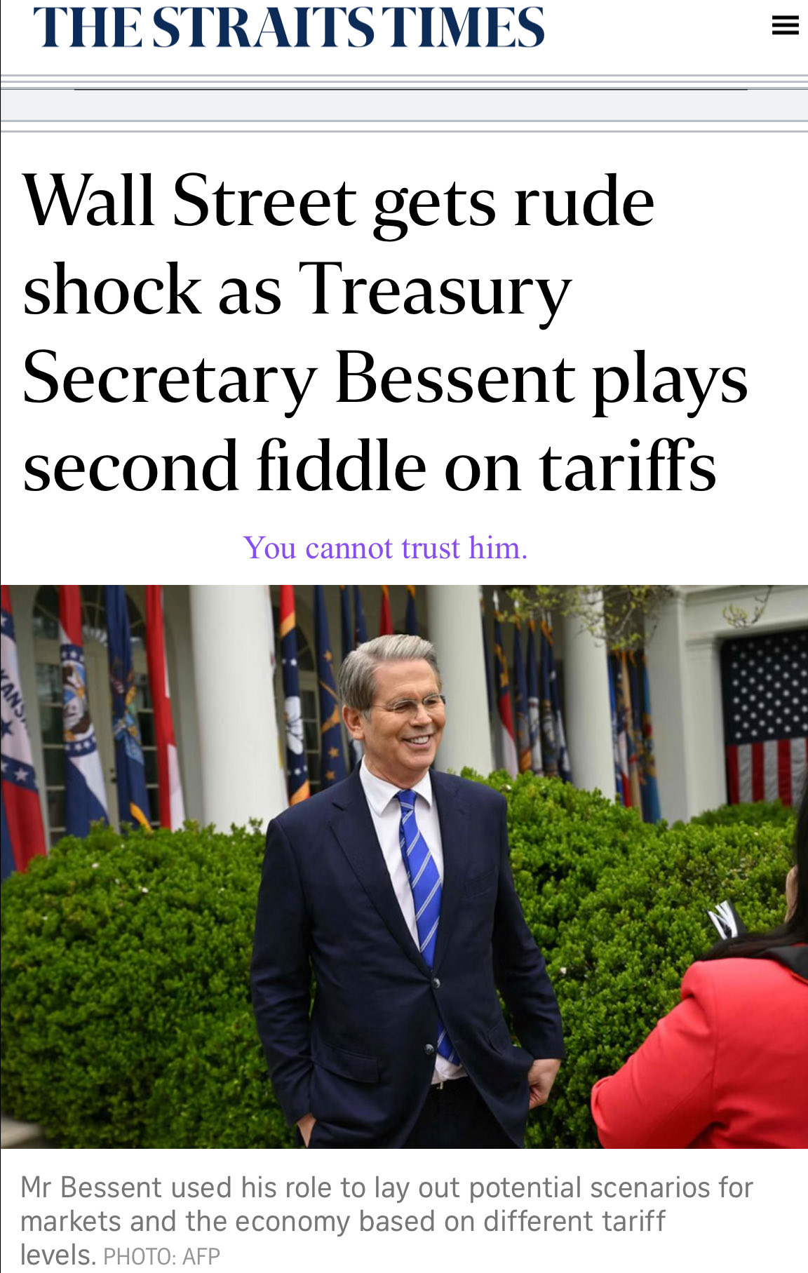 have we seen the worse of the tariff?